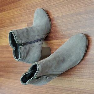 Limelight Suede Ankle Boots Booties Heeled Tan Size 10